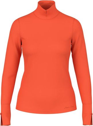 Marc Cain Basic Shirt met opstaande kraag - Dames - Coltruien - Oranje - S - Katoen - Truien & Vesten