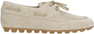 Hogan Beige Olympia Laced Suede Loafers