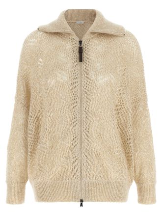 Brunello Cucinelli Beige Polyamide Womens Cardigan