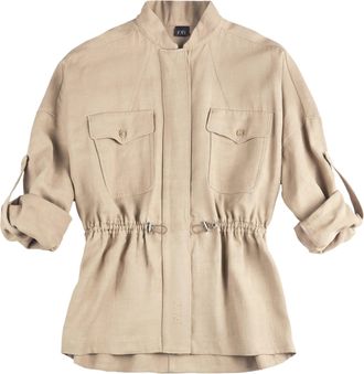 Fay Long-Sleeved Sahariana Overshirt with Adjustable Waist