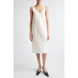 Gia Studios Elio Silk Tank Dress in Cream at Nordstrom, Size 10 Us