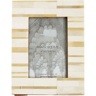 Matr Boomie Dari Sandstone Picture Frame - Hand Carved Bone in White/beige - Stripe at Nordstrom, Size 4Ft 0In X 6Ft 0In