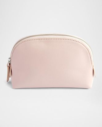 Royce Leather Monogrammed Compact Leather Cosmetic Bag