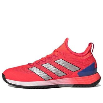 adidas Adizero Ubersonic 4 Tennis Shoes Solar Red Silver Lucid Blue HQ8379