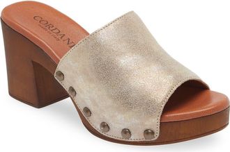 Cordani Whitley Shimmer Platform Slide Sandal in Granito Corda at Nordstrom, Size 4.5Us