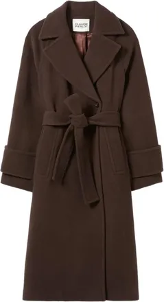 Claudie Pierlot Cappotto doppiopetto con cintura - Marrone