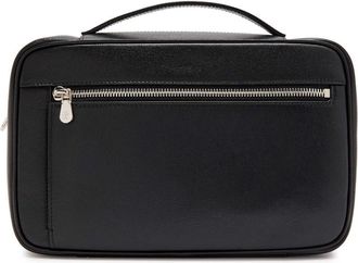 Brunello Cucinelli Grained Leather Wash bag - Black - One Size