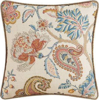 Rose Tree Fleur Floral Square Decorative Pillow