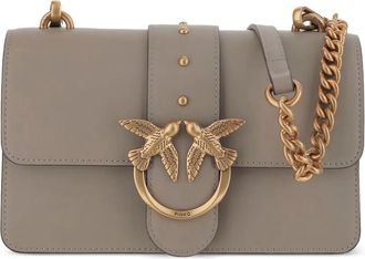 Pinko Borsa a spalla con fibbia Love Birds - Toni neutri