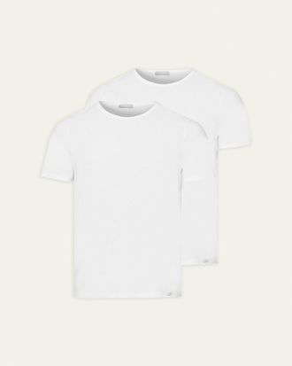 Hanro Mens Cotton Essentials 2-Pack Crewneck T-Shirts