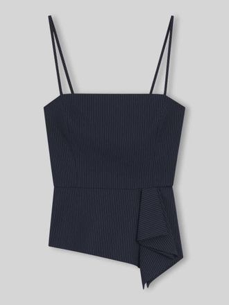 HUGO BOSS Regular Fit Blusentop mit Spaghettitr&auml;gern Modell CALITA in Marine, Gr&ouml;&szlig;e 32