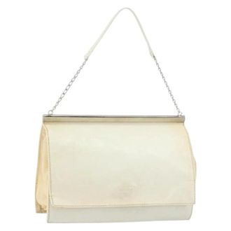 Prada Pre-owned Shoulder Bags, female, White, Size: ONE SIZE Pre-owned Leather Shoulder Bag