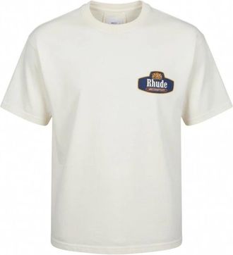 Rhude Racing Crest T-Shirt - Heren - T-shirts - Wit - XL - Katoen - Tops