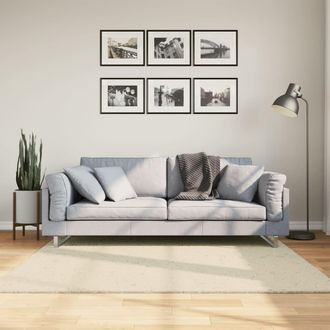 vidaXL Vidaxl - Alfombra De Pelo Corto Suave Lavable Huarte Crema 160x160 Cm