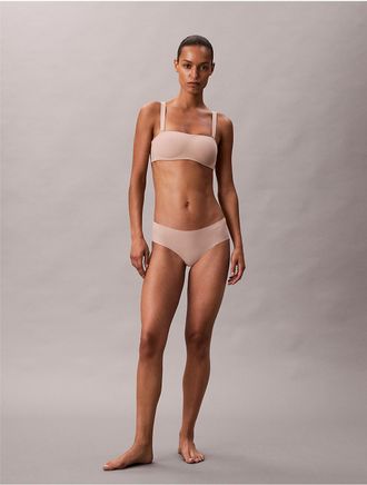 Calvin Klein Womens Perfectly Fit Strapless Bandeau Bra - Brown - XL