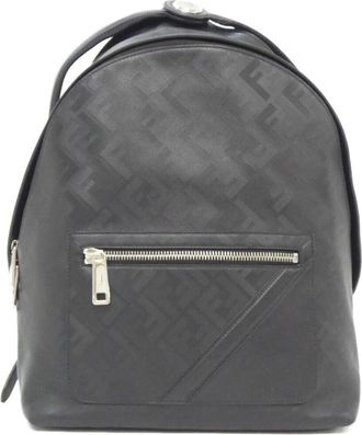 Fendi Black Leather Backpack (Pre-Owned)