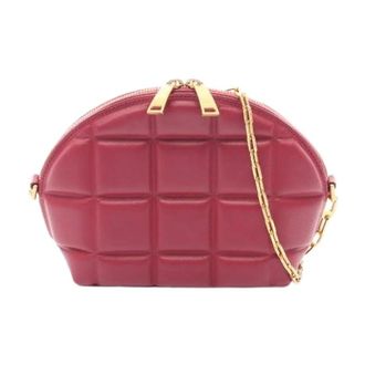 Bottega Veneta Pre-owned Padded Half Moon Leather Shoulder Bag - Dames - Pre-owned - Roze - Maat: ONE Size Leer