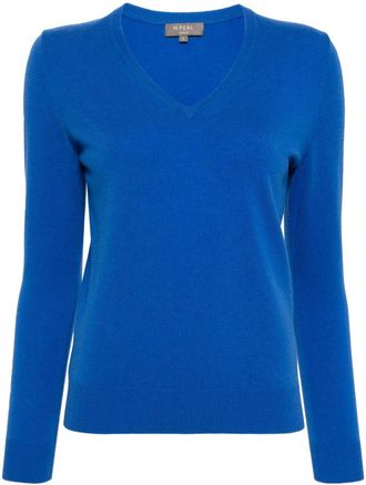 N.Peal Phoebe cashmere jumper - women - Organic Cashmere - L - Blue