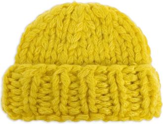 Issey Miyake Berretto in maglia - Giallo