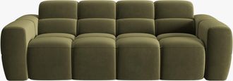 MICADONI 3-Sitzer Designsofa Lisa - Samtbezug