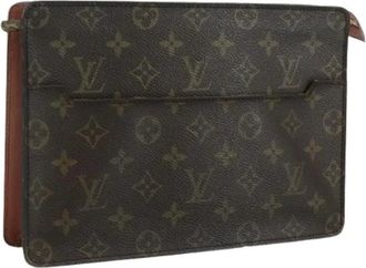 Louis Vuitton Pre-owned Clutches, female, Brown, Size: ONE SIZE Pre-owned Monogram Canvas Clutch