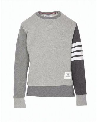 Thom Browne Long-Sleeve Sweatshirt With Signature Stripes