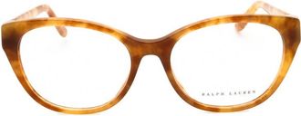 Ralph Lauren RL6235QU Cat-Eye Tortoiseshell Acetate Eyeglasses - Brown