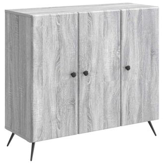 vidaXL Aparador Gris Sonoma 89 X 34,5 X 80 Cm Madera De Ingenier&iacute;a Vidaxl