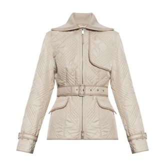 Burberry Jassen, Dames, Beige, S, Katoen, Abbeydale Jacket