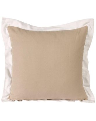 LR Home Lr Home Tan Brynn Bordered Flange Frame Throw Pillow