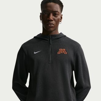 Nike Minnesota Gophers Nike Mens NCAA Basketball Coaches Pullover Hoodie in Black | IM2420-010