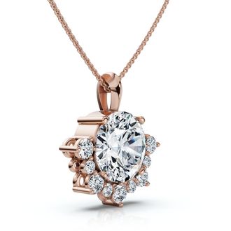 Pompeii3 Certified 3.25Ct Diamond Pendant 14k Gold 18 Womens Necklace Lab Grown FG/VS