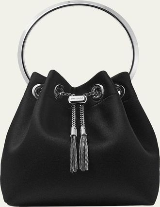 Jimmy Choo London Bon Bon Satin Bucket Top-Handle Bag