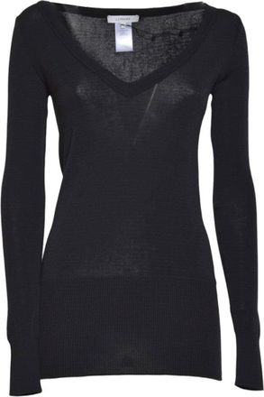Christophe Lemaire Deep V-Neck Slim Fit Wool Sweater