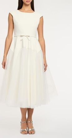 Cinq &agrave; Sept Sunnie Tie Waist Dress in Ivory at Nordstrom, Size 10