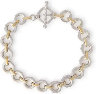 Off-white Hex Nut Toggle Bracelet in Yellow Gold at Nordstrom, Size 7.5