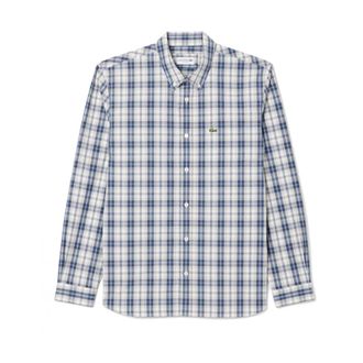Lacoste Shirts - Heren - Casual Overhemden - Veelkleurig - L - Katoen - Overhemden