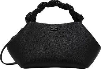 Ganni Grained Small Bou Bag - Dames - Handtassen - Zwart - ONE Size - Polyester - Tassen
