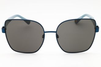 Anne Klein AK7086 Rectangular Metal Frame Sunglasses - Navy