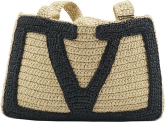 Valentino Handbags, female, Beige, Size: ONE SIZE Viva Superstar Medium Tote Bag