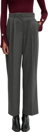 2nd Day Carter Wide Broeken - Dames - Wijde Broeken - Grijs - L - Polyester - Broeken