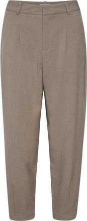 Kaffe Hoge Taille Cropped Broek Brindle - Dames - Broeken - Beige - XS - Broeken