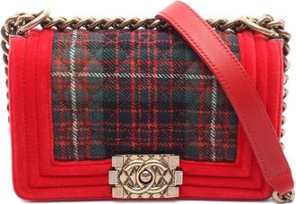 Chanel Borsa a spalla Boy Chanel piccola 2013-2014 - Rosso
