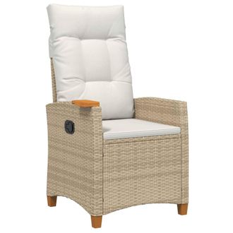 vidaXL Silla Reclinable Con Bandeja Para T&eacute; Con Coj&iacute;n 62 X 64 X 112 Cm Vidaxl