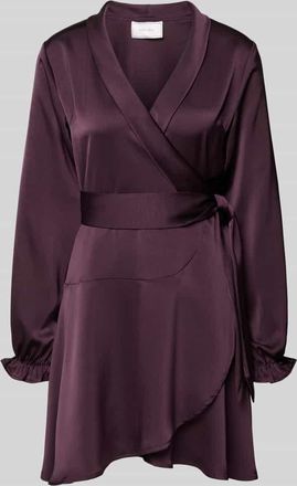 Neo Noir Neo Noir Knielanges Kleid in Wickel-Optik Modell Colbie in Bordeaux, Gr&ouml;&szlig;e 34