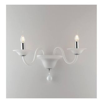 Netlighting SOFFIO Twin 2 Light Candle Wall Light White 47x36x30cm | Size: 47 x 36 x 30 cm