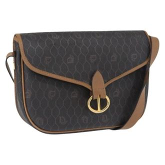 Dior Pre-owned Cross Body Bags, female, Black, Size: ONE SIZE Pre-owned Vintage Honeycomb Canvas Shoulder Bag