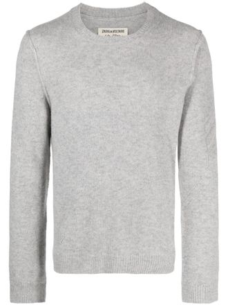 Zadig&Voltaire Maglione con ricamo Kennedy - Grigio
