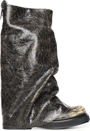 The Attico Robin Combat Boot - Dames - Hoge Laarzen - Bruin - 38 1/2 EU - Schoenen