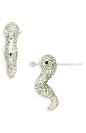 Collina Strada Slug Stud Earrings in Green Apple at Nordstrom